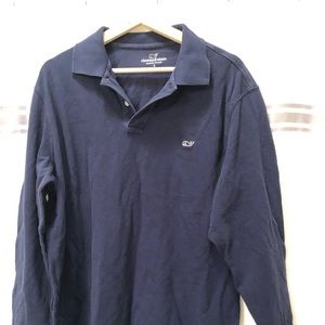 Vineyard Vines Navy Long Sleeve Polo